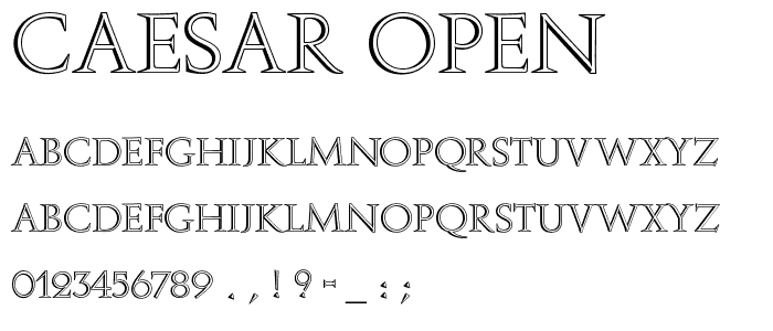 Caesar Open font